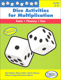 My older two children (almost 9 and almost 7) love this math game so much that they ask to play it like we play life or phase 10! Dice Activities For Multiplication Didax 9781583243107