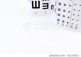 eye test chart e chart stock photo