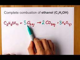 complete combustion of ethanol c2h5oh