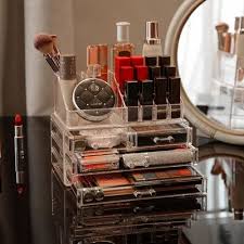 4 drawer makeup organizer vanity case