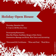 Beautiful Holiday Open House Invitation Templates Collection