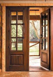 Brown Wood French Patio Doors For Home