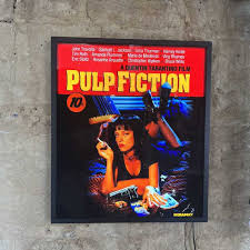 Pulp Fiction Poster Neon Wall Art