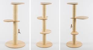 modern cat trees with natural materials