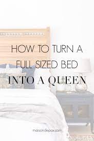antique full bed into a queen