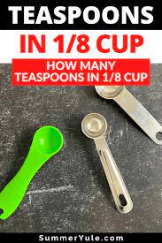 many teaspoons in 1 8 cup 1 8c to tsp