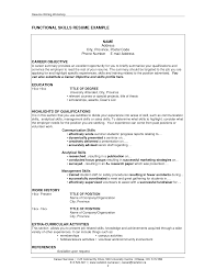 Resume Examples With Skills Examples Resume