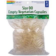 Solaray Empty Vegetarian Capsules Size 00 500 Veggie Caps