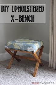 35 thoughts on diy upholstered bench (from a coffee table!) love the bench—but i love the previews of your home even more!! Diy Upholstered X Bench Free Plans Rogue Engineer