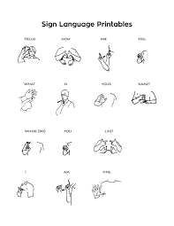 Meeting 14 Sign Language Printables For Teaching Your