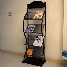 mild steel ms magazine display rack at