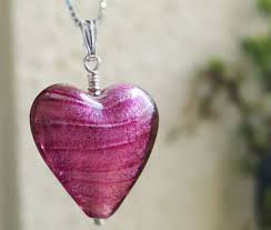 Bella Murano Glass Heart Pendants 9