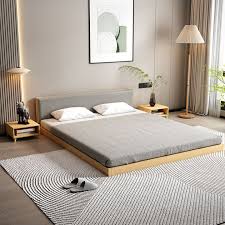 Tatami Double Solid Wood Bed Minimalist