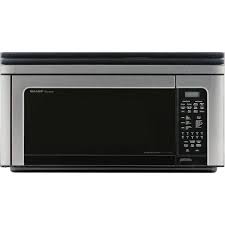 Cooking operations can now be demonstrated with no power in the oven. Sharp 1 1 Cu Ft Over The Range Convection Microwave Oven In Stainless Steel R1881lsy The Home Depot