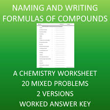 Writing Chemical Formulas And Names