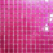 Elena Pink Glitter Mosaic Tile