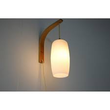 vintage danish wall lamp in glass and