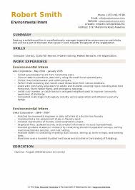 Don't worry, this internship cv is available for free download in word. Environmental Intern Resume Samples Qwikresume