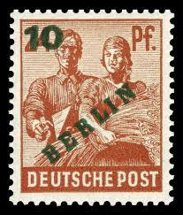 Alle ausgaben waren überdruckte briefmarken der alliierten besetzung. Briefmarken Jahrgang 1949 Der Deutschen Bundespost Berlin