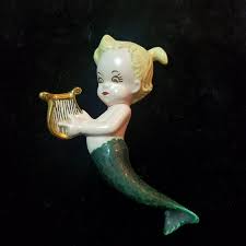 vintage 1950 s baby mermaid playing