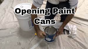 Opening a 1 gallon and 5 gallon paint can tutorial- Warsaw, Syracuse,  Columbia City, Goshen Indiana - YouTube