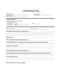 Employee Disciplinary Action Form Ready Forms Good Portrait With