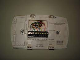This one uses the green wire as the c wire instead. To Do List Replace Thermostat With A Programable One Thermostat Wiring Thermostat Programmable Thermostat