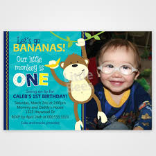 Printable Monkey Birthday Invitations Free Parkers First Birthday