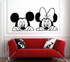 cartoon mickey and minnie mouse wall