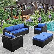 Outdoor Wicker Furniture Couch Set 5