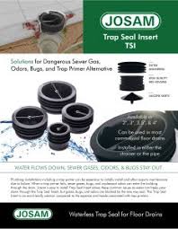 waterless trap seal for floor drains