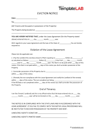 45 free eviction notice templates word