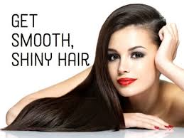 relaxed hair silky and shiny