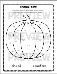 Pumpkin Phonics And Math Worksheets For