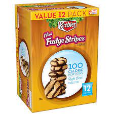 100 calorie mini fudge stripes cookies