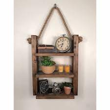 Rustic Ladder Shelf Rustic Wood And