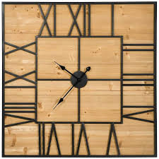 Metal Wood Farmhouse Clocks Decor