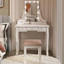 modern makeup vanity table with lighted