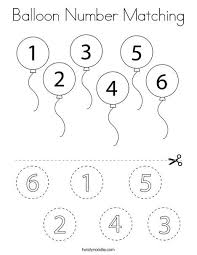 Color by number printable picture butterfly. Balloon Number Matching Coloring Page Twisty Noodle Math Activities Preschool Pre Writing Activities Preschool Math Worksheets