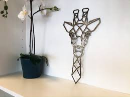Geometric Giraffe Metal Wall Art Animal