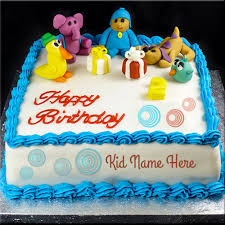 cute kid birthday cake with custom name