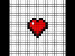 pixel art en cœur dessin facile