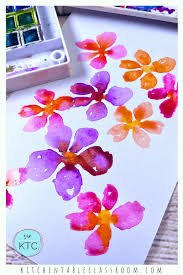 Easy Watercolor Flowers For Kids The