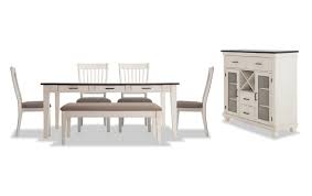7 piece dining set with storage bench