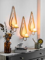 Gold Hanging Wall Sconce Candle Holders