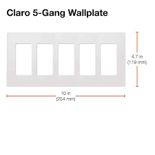 Lutron Claro 5 Gang Wall Plate For