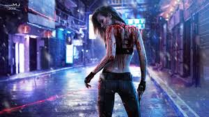 You can install this wallpaper on your desktop or on your mobile phone and other gadgets that support. Cyberpunk 2077 Wallpaper Video Game Blood Girl Gun Laser Rain Wallpaper For You Hd Wallpaper For Desktop Mobile