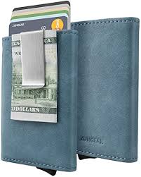 Maybe you would like to learn more about one of these? Amazon Com Lungear Credit Card Holder Slim Metal Wallet With Money Clip Rfid Front Pocket Card Protector Automatic Pop Up Design Up To Hold 6 Cards Airy Blue Clothing Shoes Jewelry