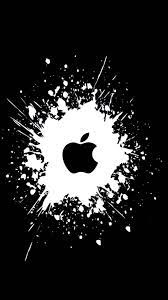 White apple logo on black. Apple High Quality Iphone Wallpaper 4k Pic Wire