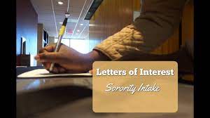 sorority letters of interest sorority